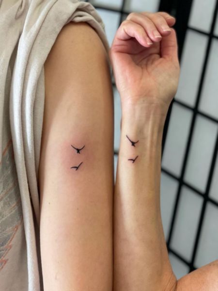 Mother Daughter Bird Tattoo