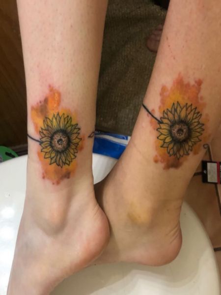 Mother-Daughter Sunflower Tattoo
