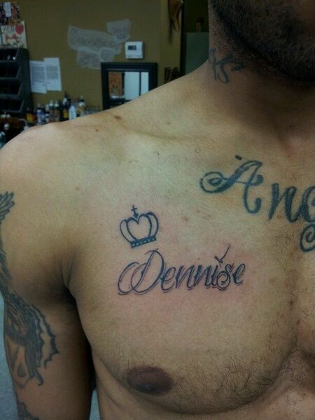 Name Chest Tattoos