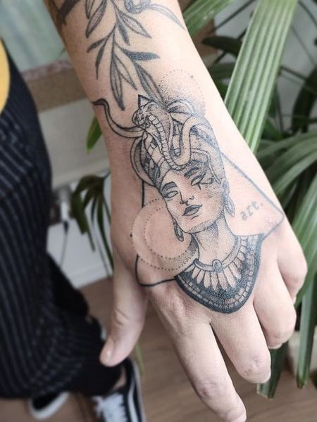 Nefertiti Hand Tattoo