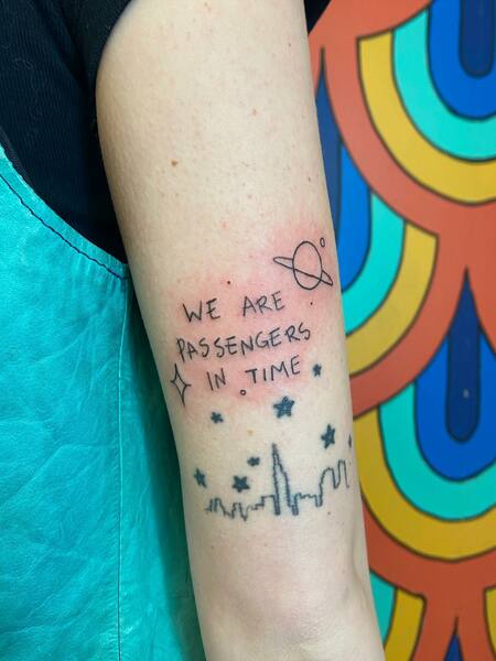 Planet Quote Tattoo