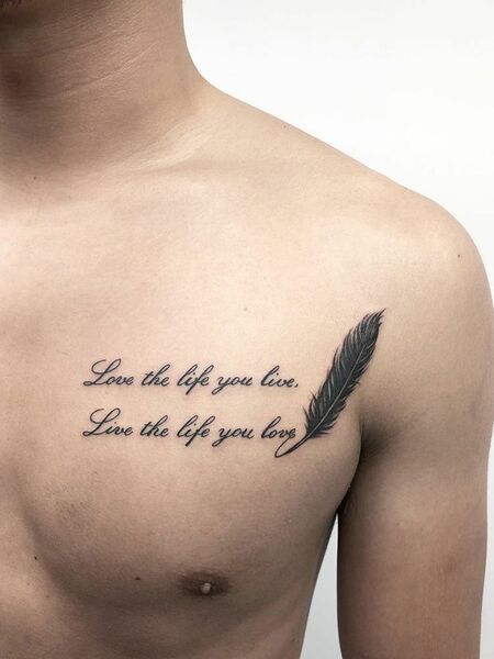 Quote Chest Tattoos
