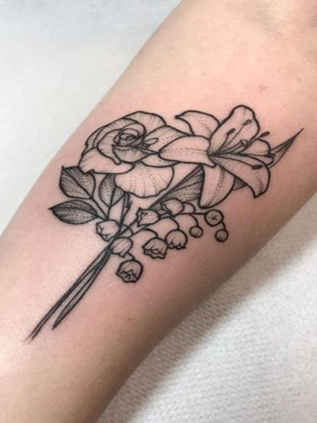 Rose And Lily Tattoo