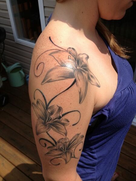 Shoulder Lily Tattoo