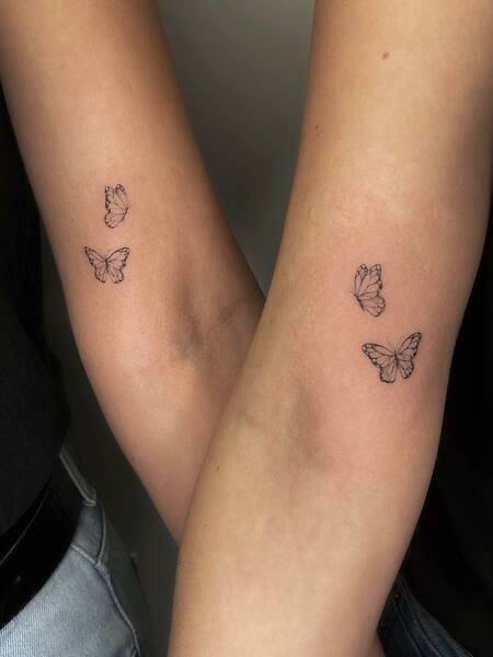 Sibling Butterfly Tattoo