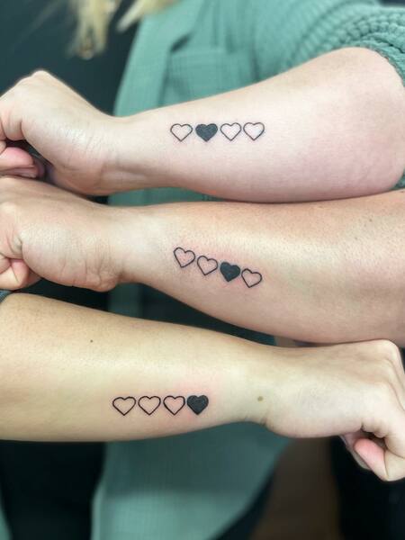 Sibling Heart Tattoos