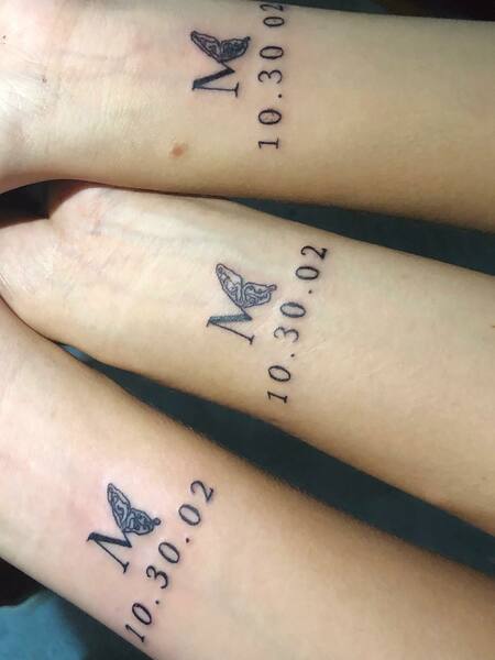 Sibling Tattoos for Three