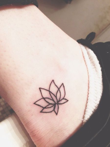 Simple Lotus Flower Tattoo