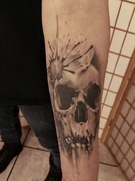 Skull Forearm Tattoo