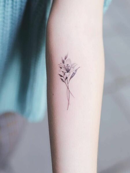 Small Lily Tattoo