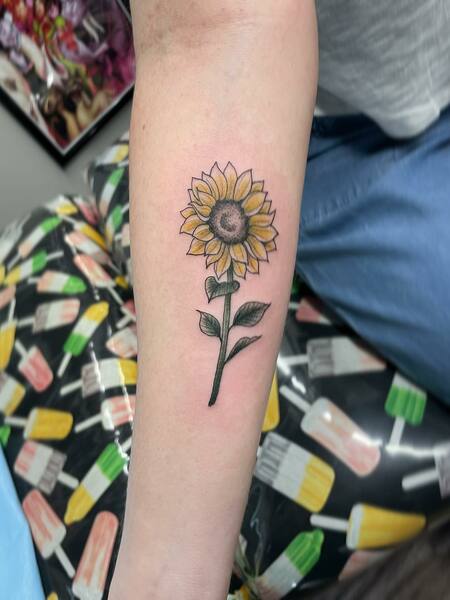 Sunflower Arm Tattoo