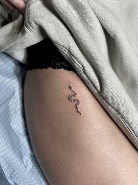 Tiny Snake Tattoo