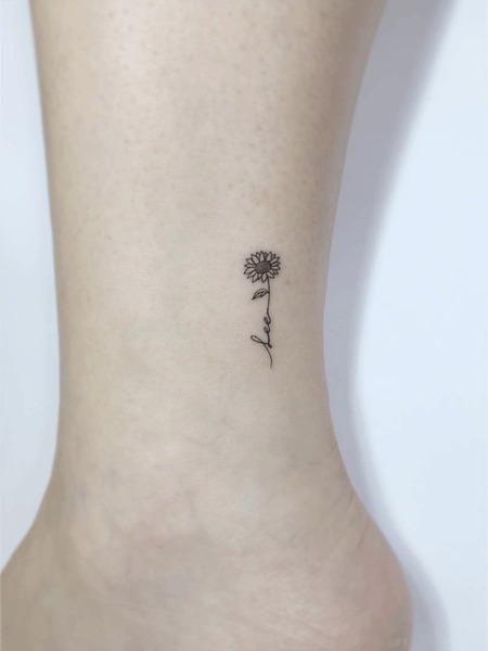 Tiny Sunflower Tattoo