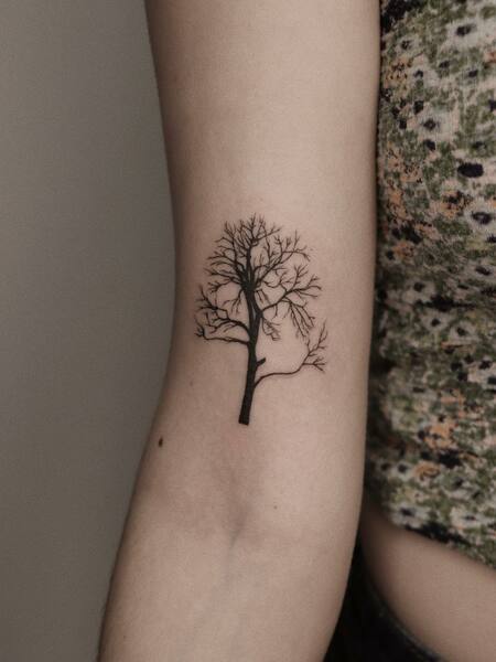 Tiny Tree Tattoo