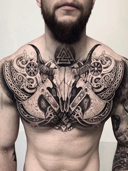Viking Chest Tattoo 1