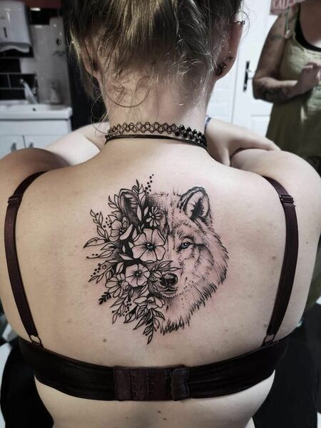 Wolf Back Tattoos