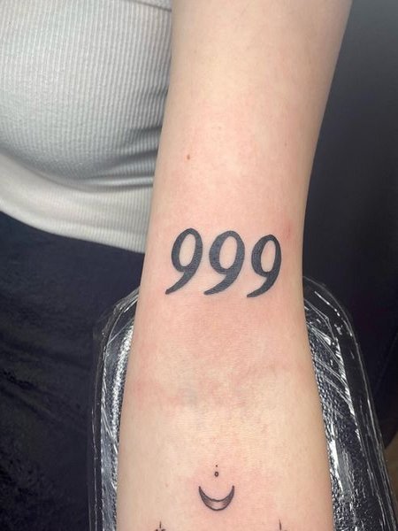 999 Tattoo On Arm