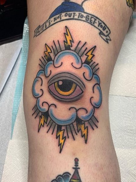 All Seeing Eye Lightning Tattoo
