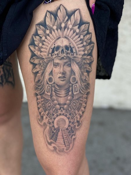Aztec Princess Tattoo