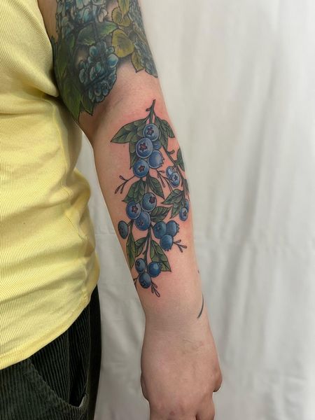 Blueberry Forearm Tattoo