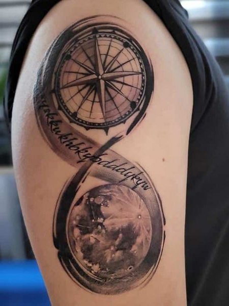 Compass Infinity Tattoo