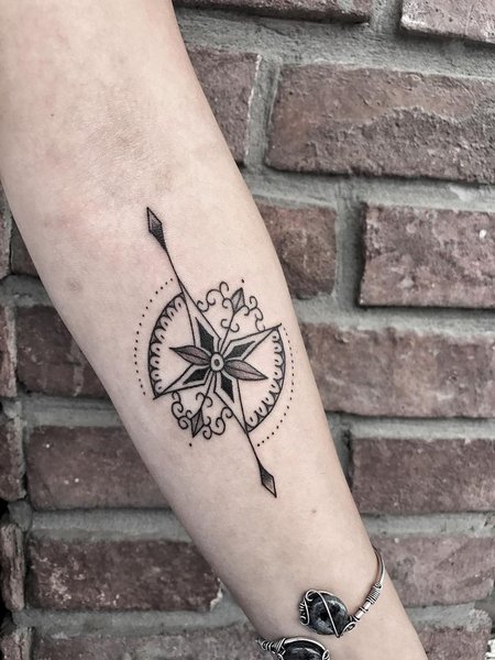 Compass Temporary Tattoo