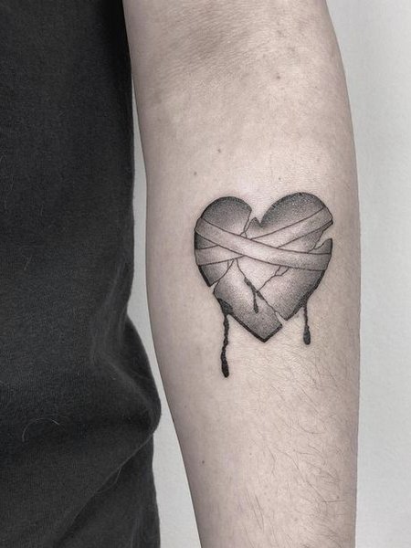 Heartache Broken Heart Tattoo