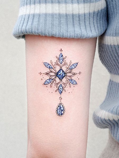 Jewel Snowflake Tattoo