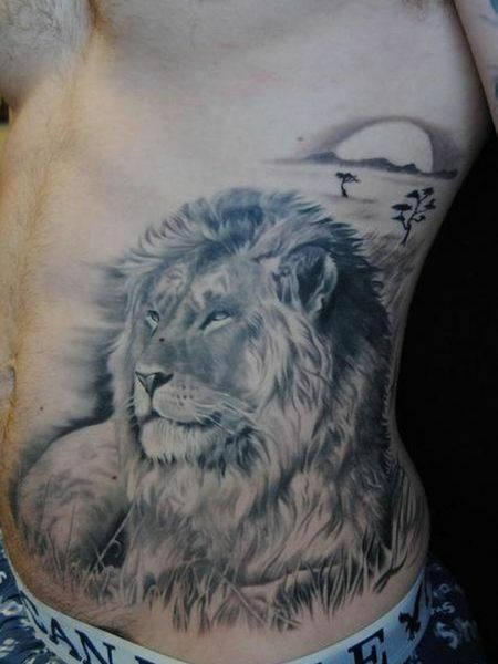 Lion Rib Tattoos