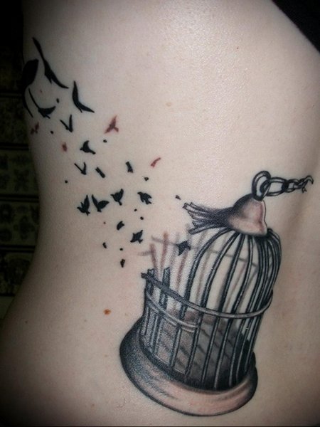 Meaningful Bird Cage Tattoo