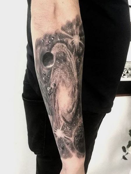 Outer Space Half Sleeve Tattoo