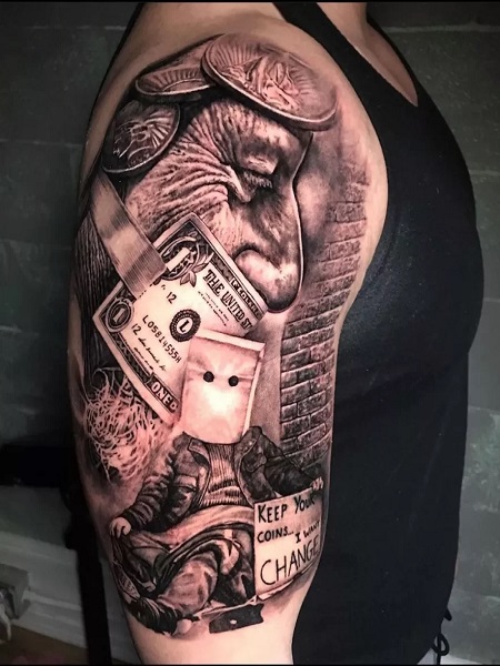 Realism Money Tattoos