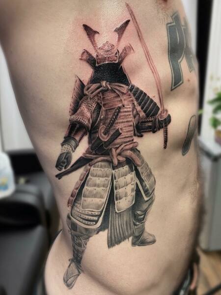 Samurai Rib Tattoo