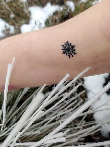 Simple Snowflake Tattoo