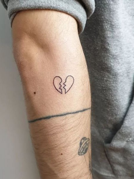 Small Broken Heart Tattoo