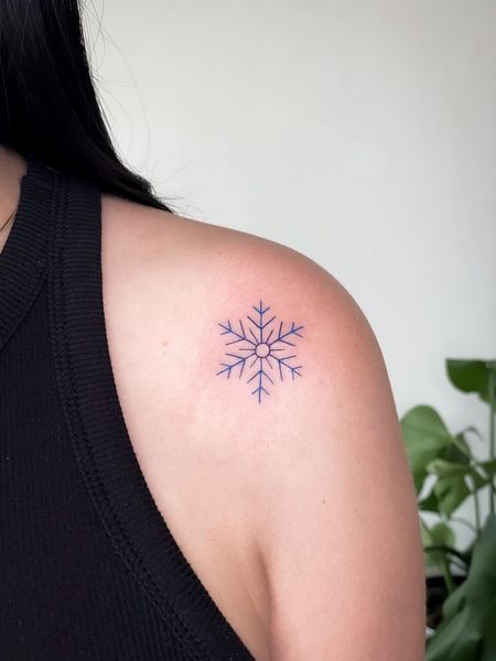 Snowflake Shoulder Tattoo