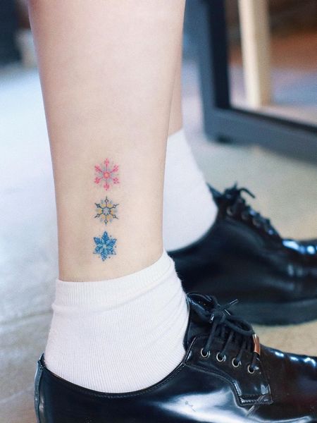 Snowflake ankle Tattoo