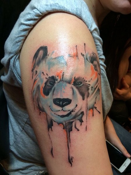 Watercolour Bear Tattoo