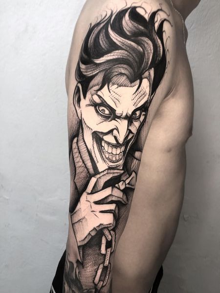 joker tattoo drawing