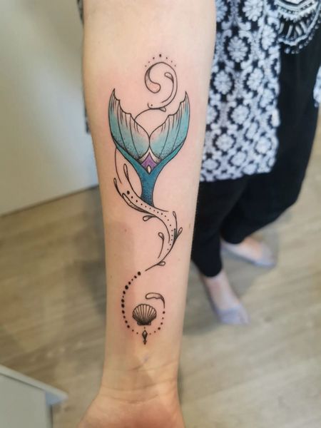 mermaid tail tattoo