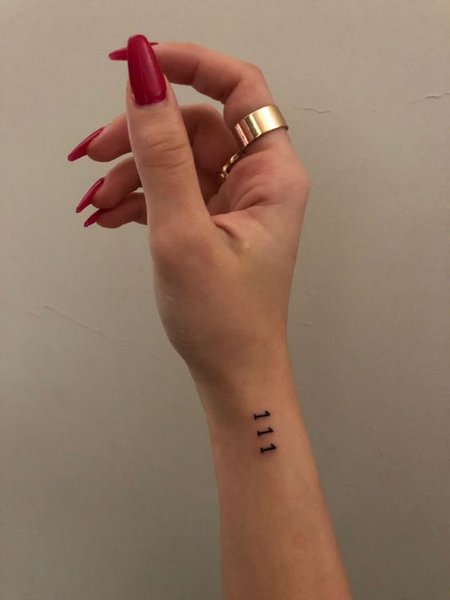 111 Tattoo On Wrist