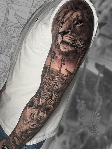 Africa Tattoo Sleeve