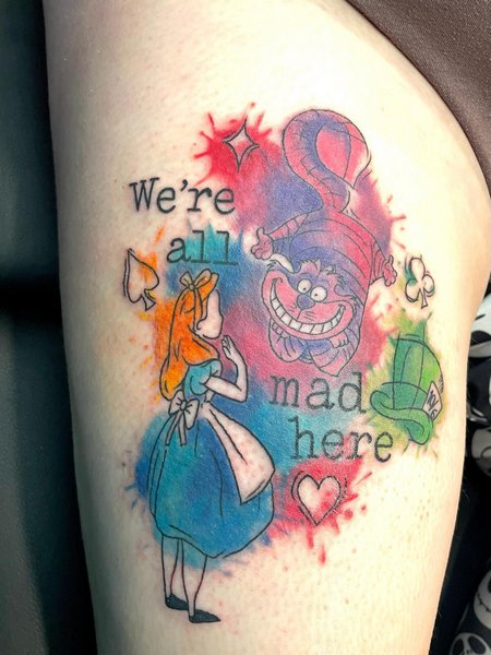 Alice In Wonderland Tattoo Designs