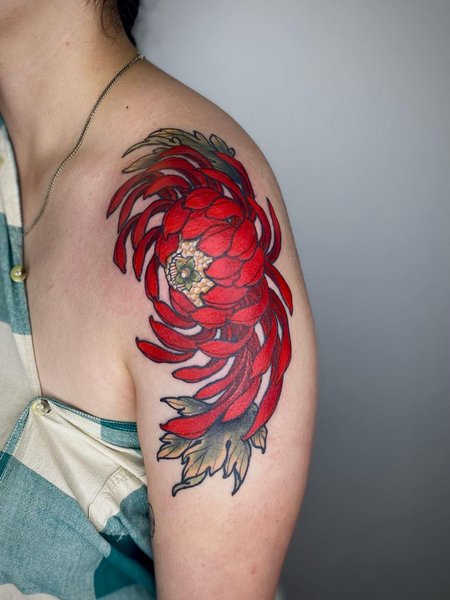 Chrysanthemum Tattoo Design