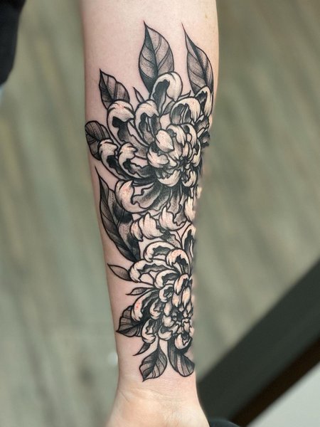 Chrysanthemum Tattoo On Arm