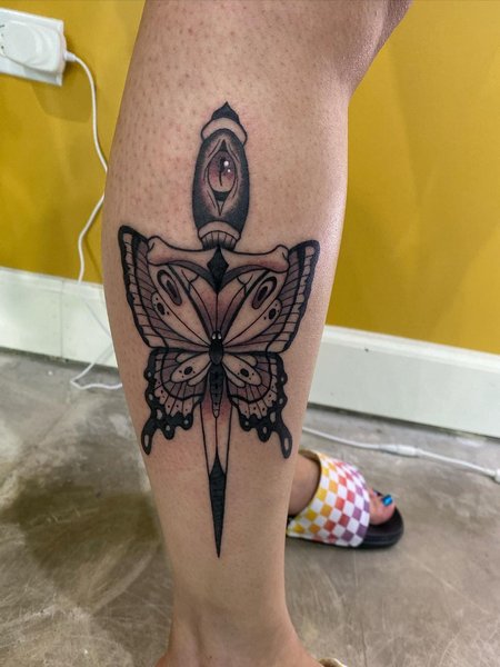 Dagger Tattoo For Women