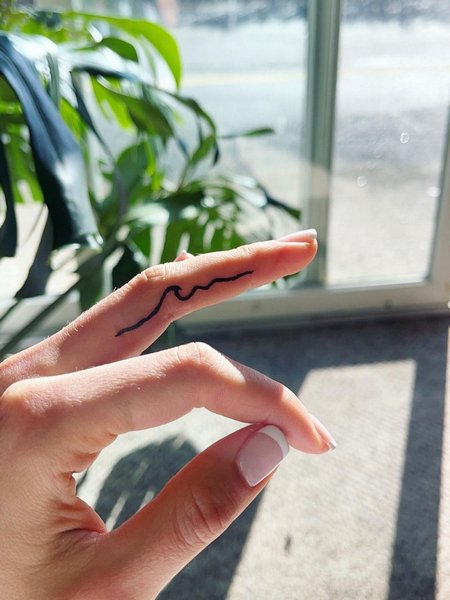 Finger Wave Tattoo