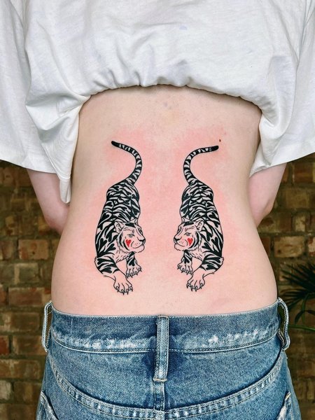 Lower Back Tiger Tattoo