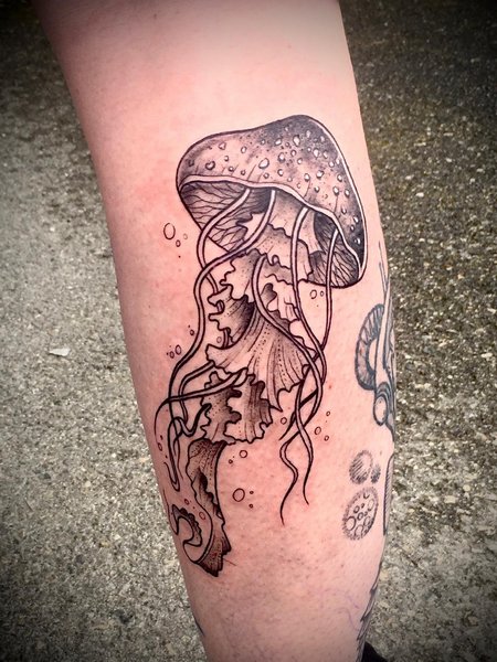 Mushroom Jellyfish Tattoo