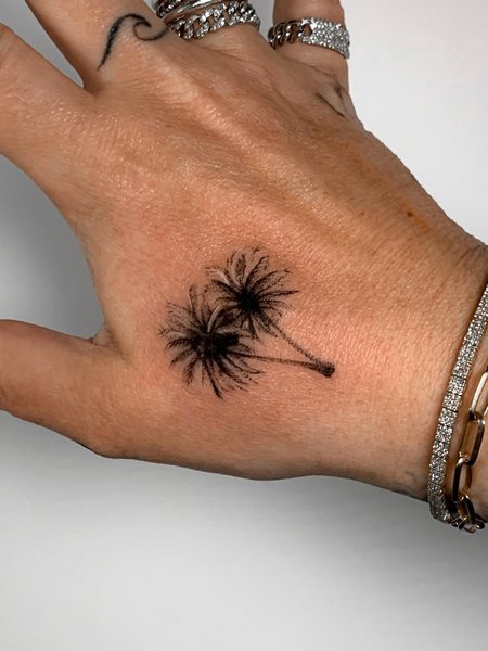 Palm Tree Tattoo On Hand